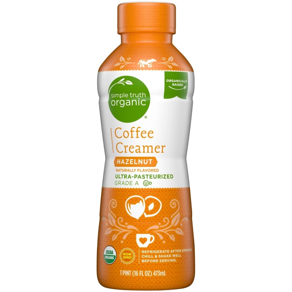 slide 1 of 1, Simple Truth Organic Hazelnut Coffee Creamer, 16 fl oz