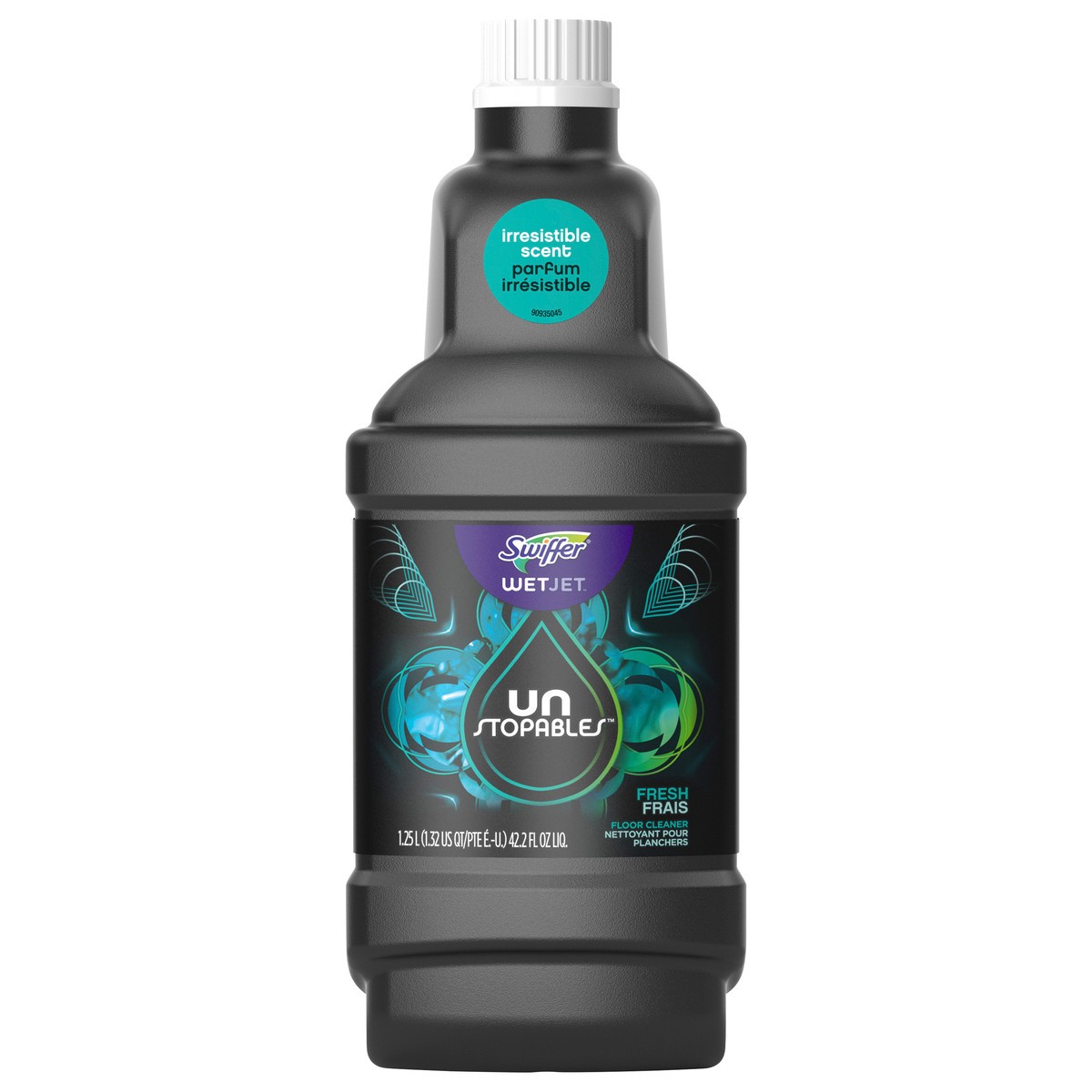 slide 1 of 3, Swiffer WetJet Unstopables Solution Refill for Floor Mopping and Cleaning, All Purpose Multi Surface Floor Cleaning Solution, Fresh Scent, 1.25 Liters, 42.2 fl oz