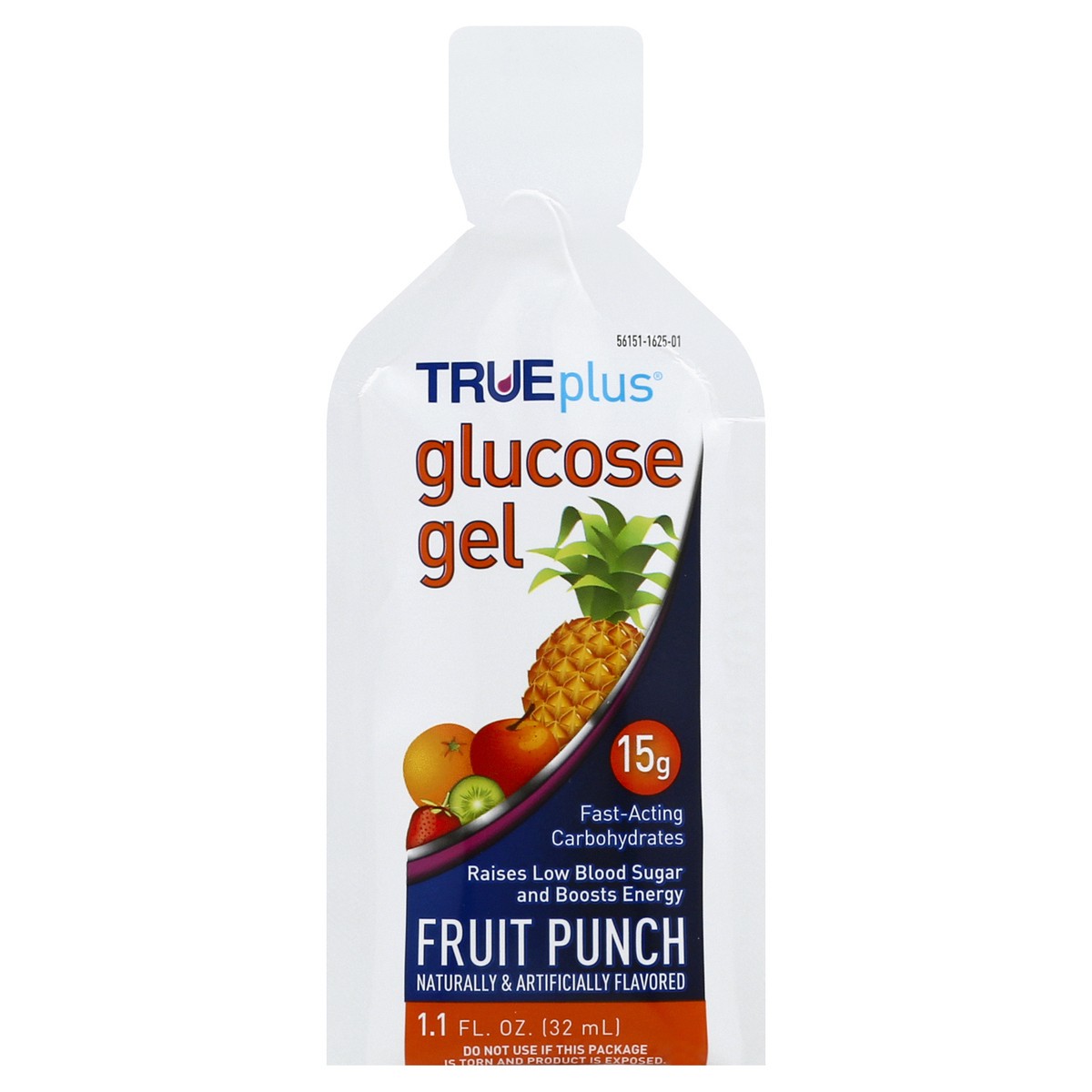 slide 8 of 9, TRUEplus Fruit Punch Glucose Gel, 15 gram