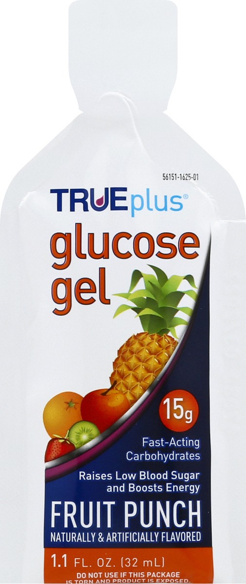 slide 1 of 9, TRUEplus Fruit Punch Glucose Gel, 15 gram