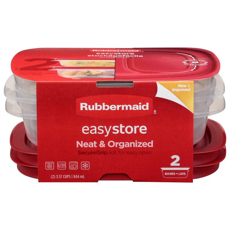 slide 1 of 4, Rubbermaid EasyStore 3.57 Cups Food Storage Container 2 Each, 2 ct