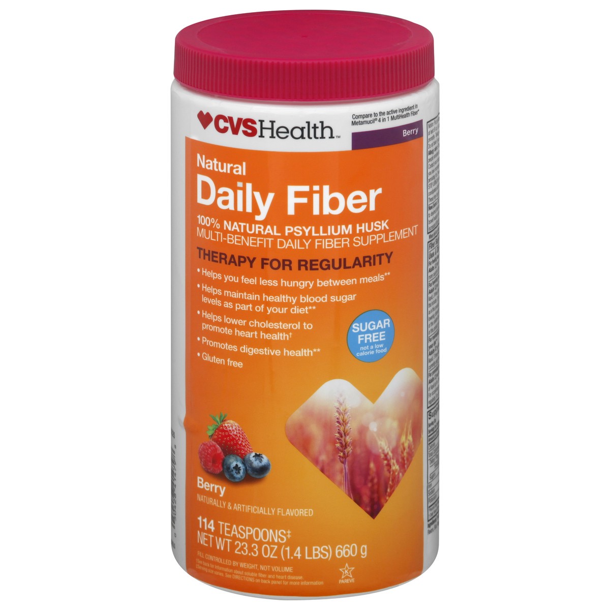 slide 3 of 11, CVS Health S Health Natural Daily Fiber Supplement, Berry, 114 Doses, 1 ct