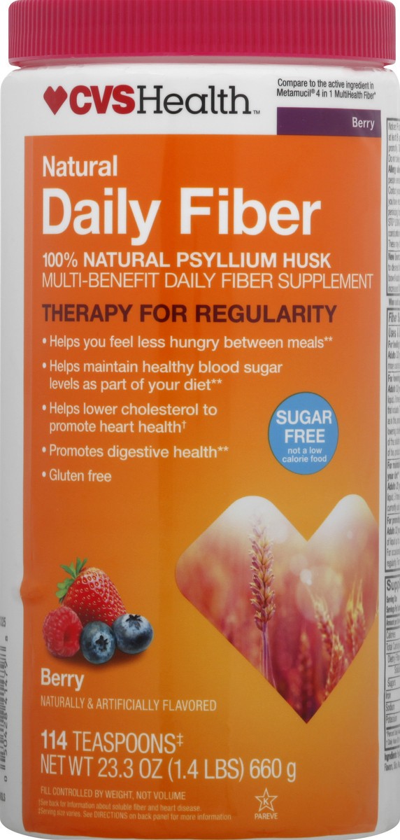 slide 1 of 11, CVS Health S Health Natural Daily Fiber Supplement, Berry, 114 Doses, 1 ct