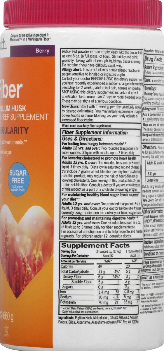 slide 10 of 11, CVS Health S Health Natural Daily Fiber Supplement, Berry, 114 Doses, 1 ct