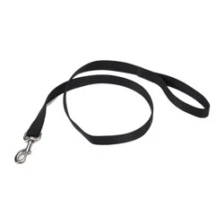 Coastal Single-Ply Dog Leash, Black, Large - 1 in x 6 ft