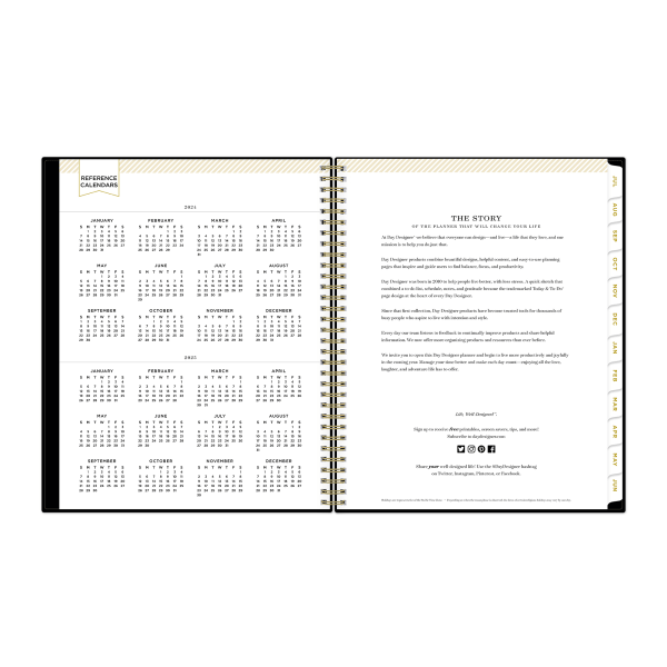 slide 4 of 6, 2024-2025 Day Designer Weekly/Monthly Planning Calendar, 8-1/2"" X 11"", Black, July To June, 144863, 1 ct