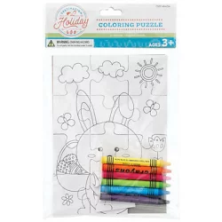 Destination Holiday Easter Coloring Puzzle with Crayons