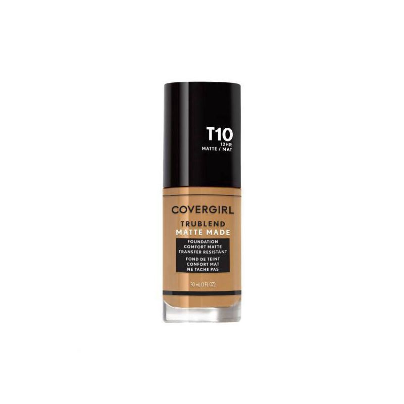 slide 1 of 5, Covergirl Trublend Matte Made Foundation Golden Amber T10, 1 ct