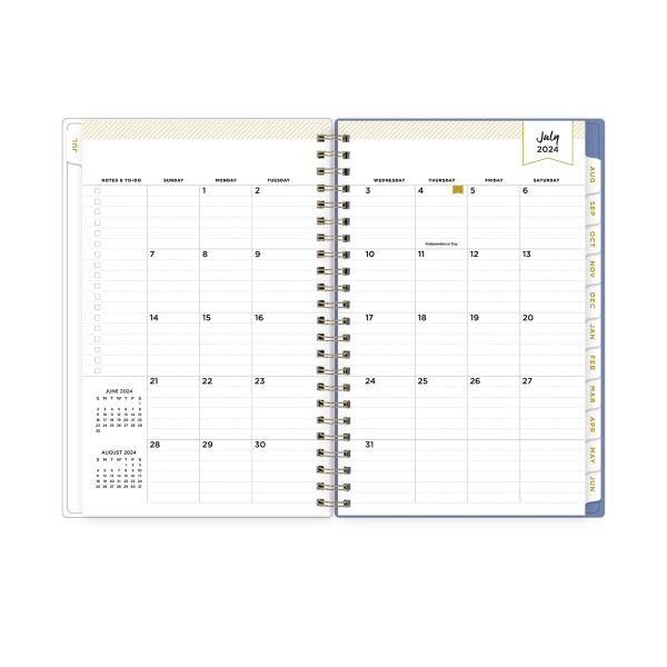 slide 2 of 6, 2024-2025 Day Designer Weekly/Monthly Planning Calendar, 5"" X 8"", Blurred Spring Frosted, July To June, 144881, 1 ct