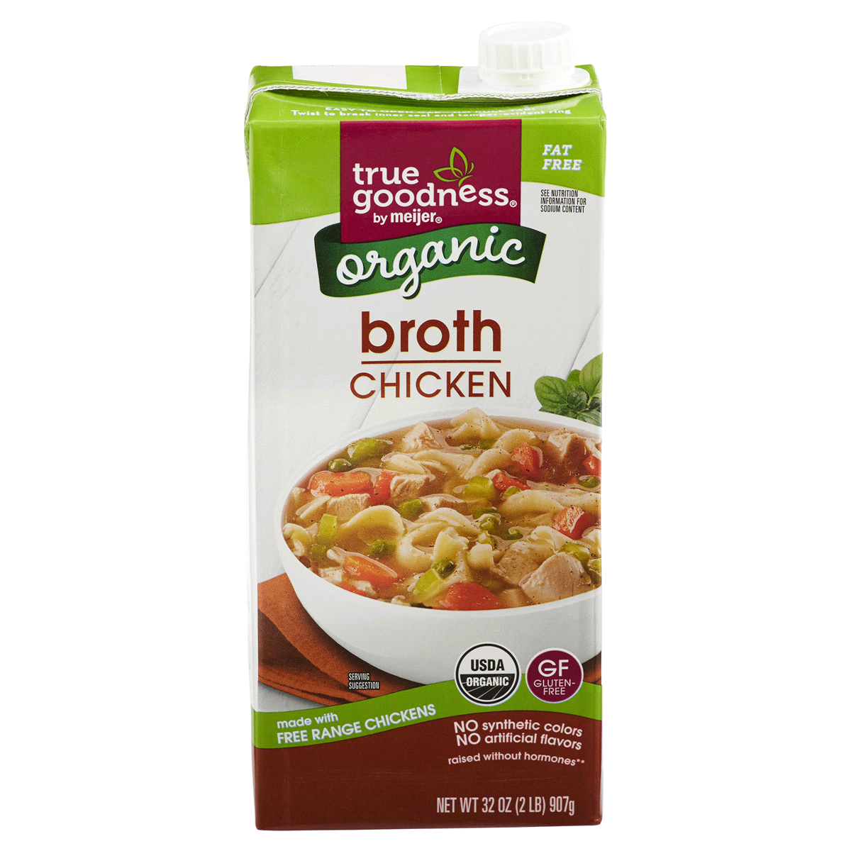 slide 1 of 4, True Goodness Organic Chicken Broth, 32 oz