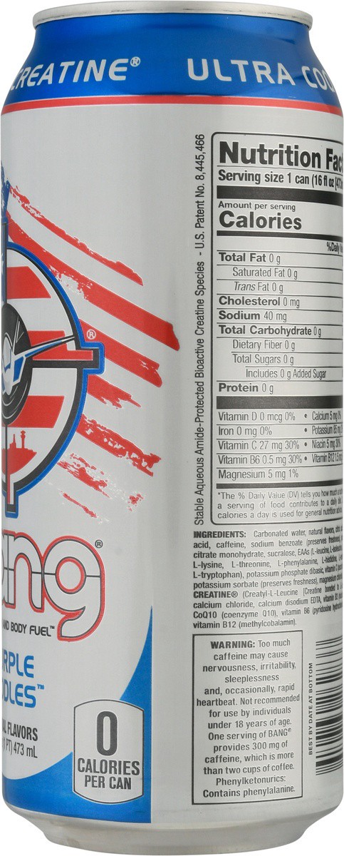 slide 5 of 9, Bang Super Creatine Purple Kiddles Energy Drink - 16 fl oz, 16 fl oz