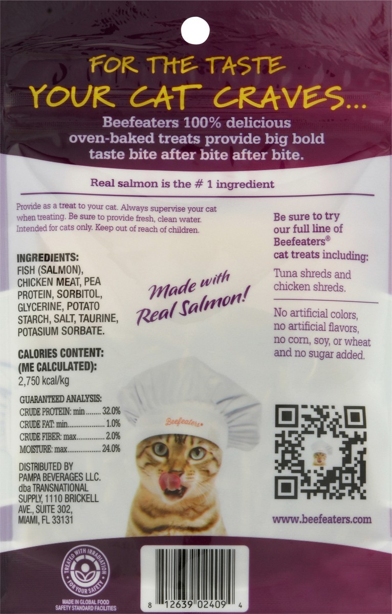 slide 6 of 11, Beefeaters Oven-Baked Salmon Shreds Cat Treats 1.41 oz, 1.4 oz