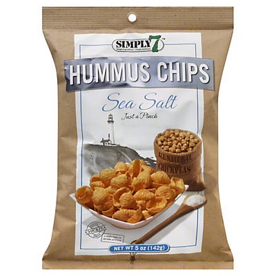 slide 1 of 1, Simply7 Hummus Chip Sea Salt, 5 oz