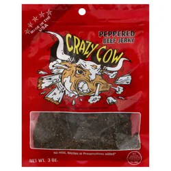 Crazy Cow Peppered Beef Jerky 3 Oz