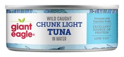 Giant Eagle Chunk Light Tuna In Water 5 Oz