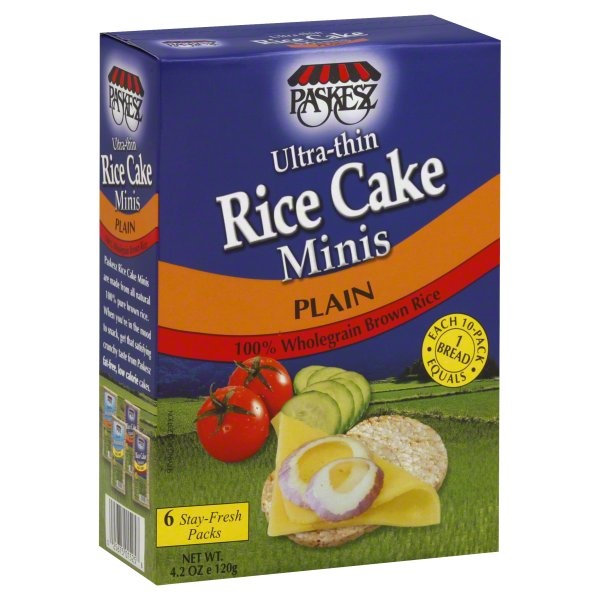 slide 1 of 1, Paskesz Golden Harvest Rice Cake Minis Original Packs, 6 ct; 4.2 oz