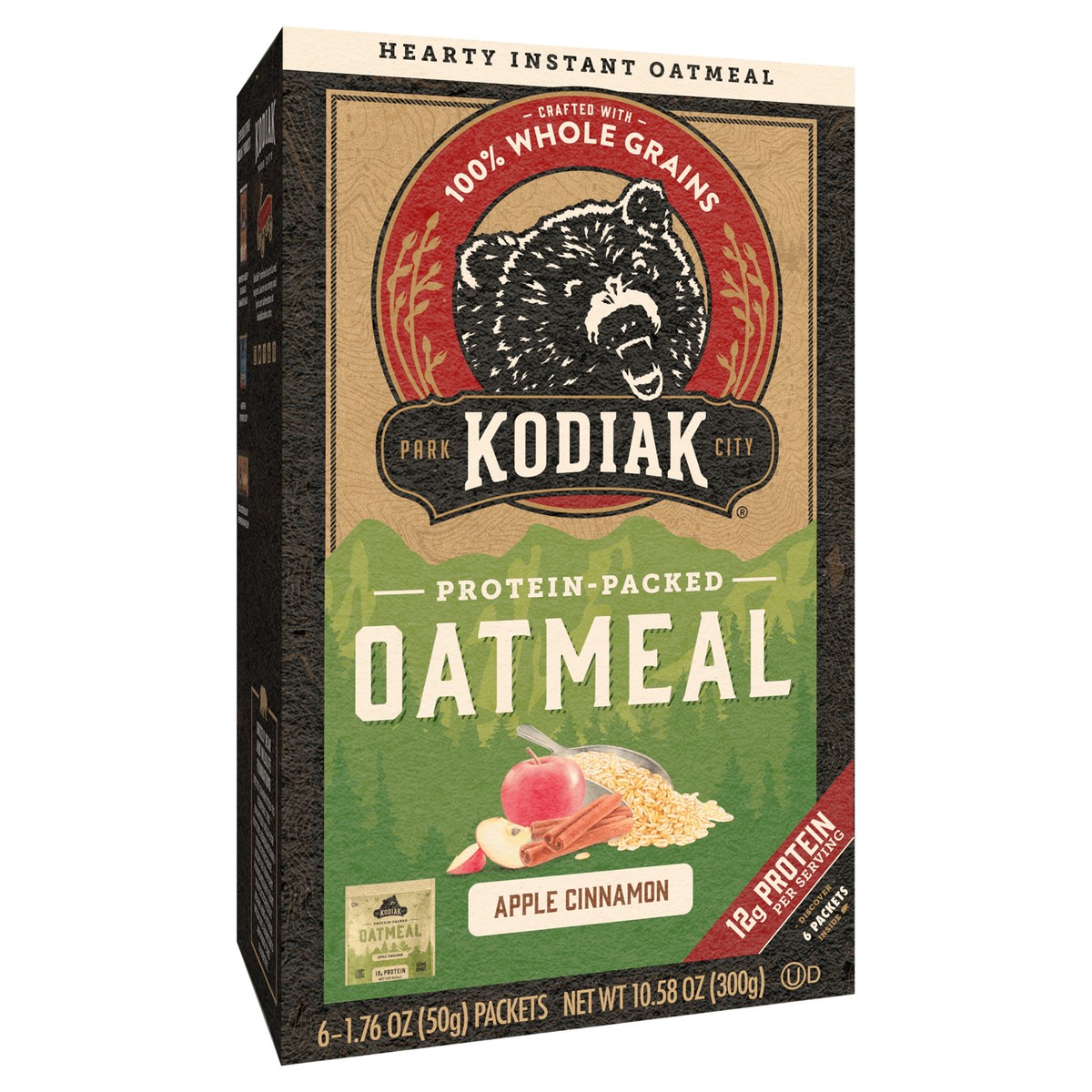 slide 12 of 13, Kodiak Cakes Oatmeal Packets, Apple Cinnamon, 6 ct, 6 ct