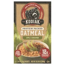 Kodiak Cakes Oatmeal Packets, Apple Cinnamon, 6 ct