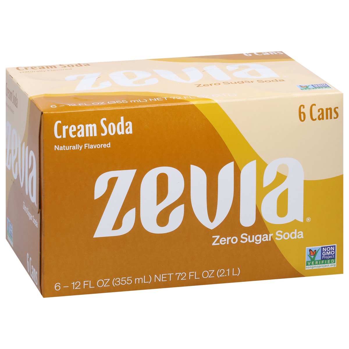 slide 4 of 9, Zevia Zero Sugar Cream Soda 6 - 12 fl oz Cans, 6 ct