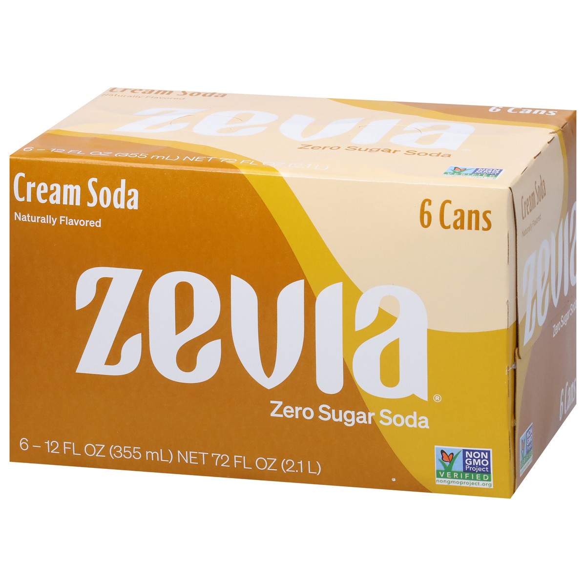 slide 9 of 9, Zevia Zero Sugar Cream Soda 6 - 12 fl oz Cans, 6 ct