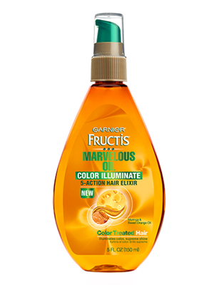 slide 1 of 1, Garnier Fructis Marvelous Oil Color Illuminate Hair Elixir, 5 oz