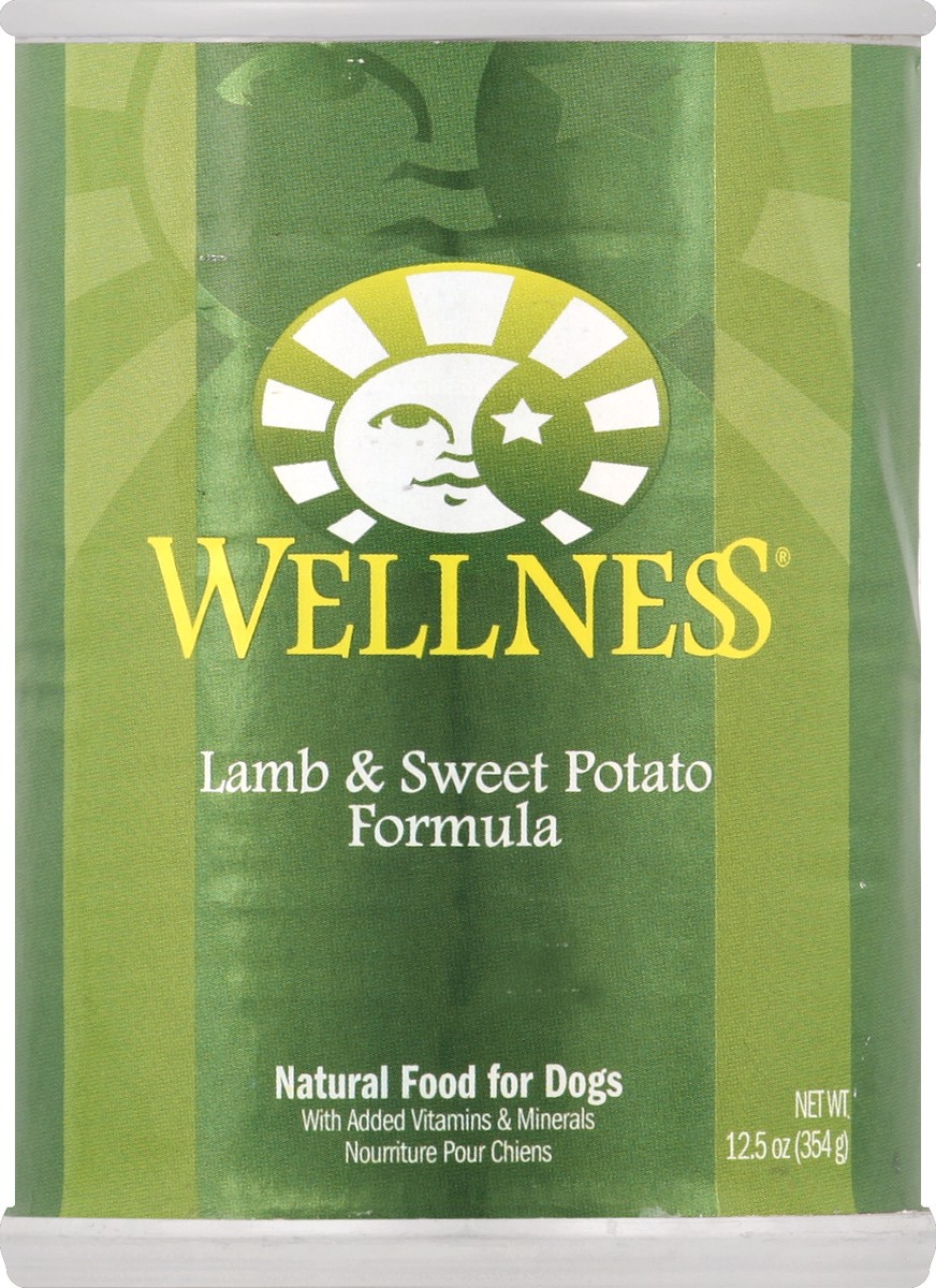 slide 3 of 3, Wellness Complete Health Natural Wet Canned Dog Food, Lamb & Sweet Potato, 12.5-Ounce Can (Pack of 12), 12.5 oz