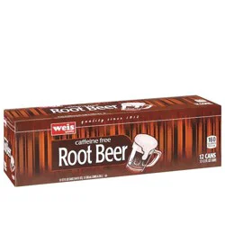 Weis Quality Caffeine Free Root Beer - 12 Pack Soda