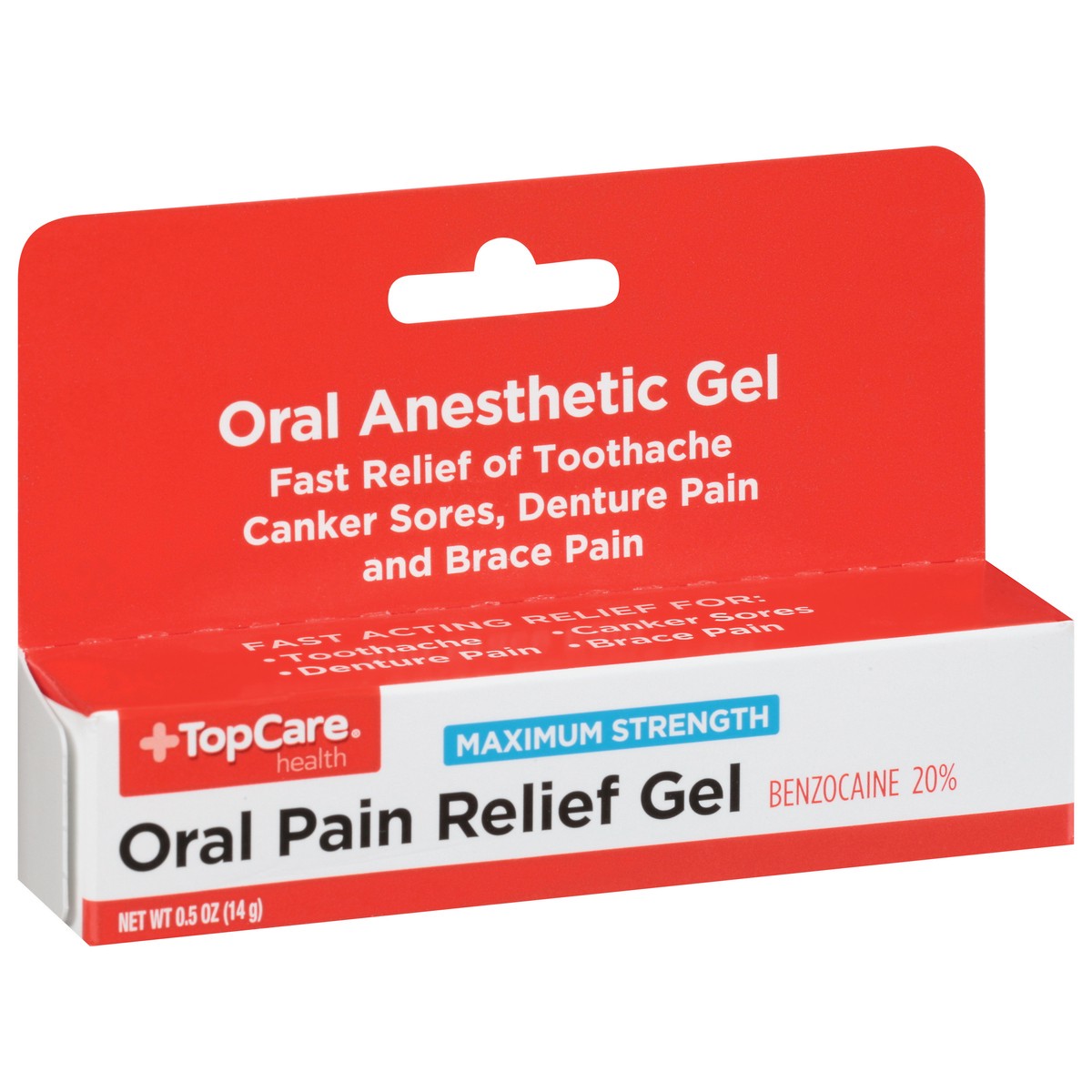 slide 2 of 10, TopCare Health Gel Maximum Strength Oral Pain Relief 0.5 oz, 0.5 oz