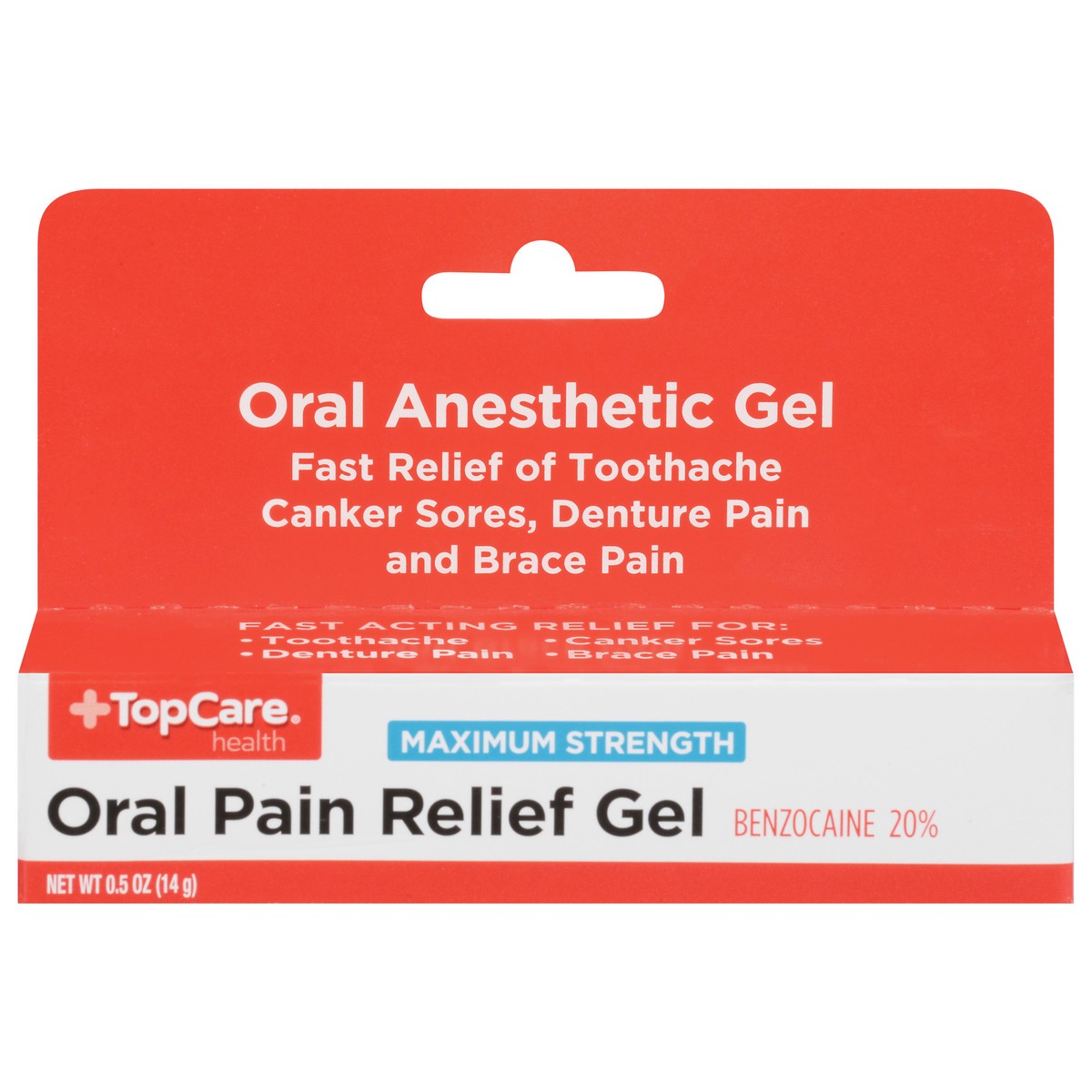 slide 1 of 10, TopCare Health Gel Maximum Strength Oral Pain Relief 0.5 oz, 0.5 oz