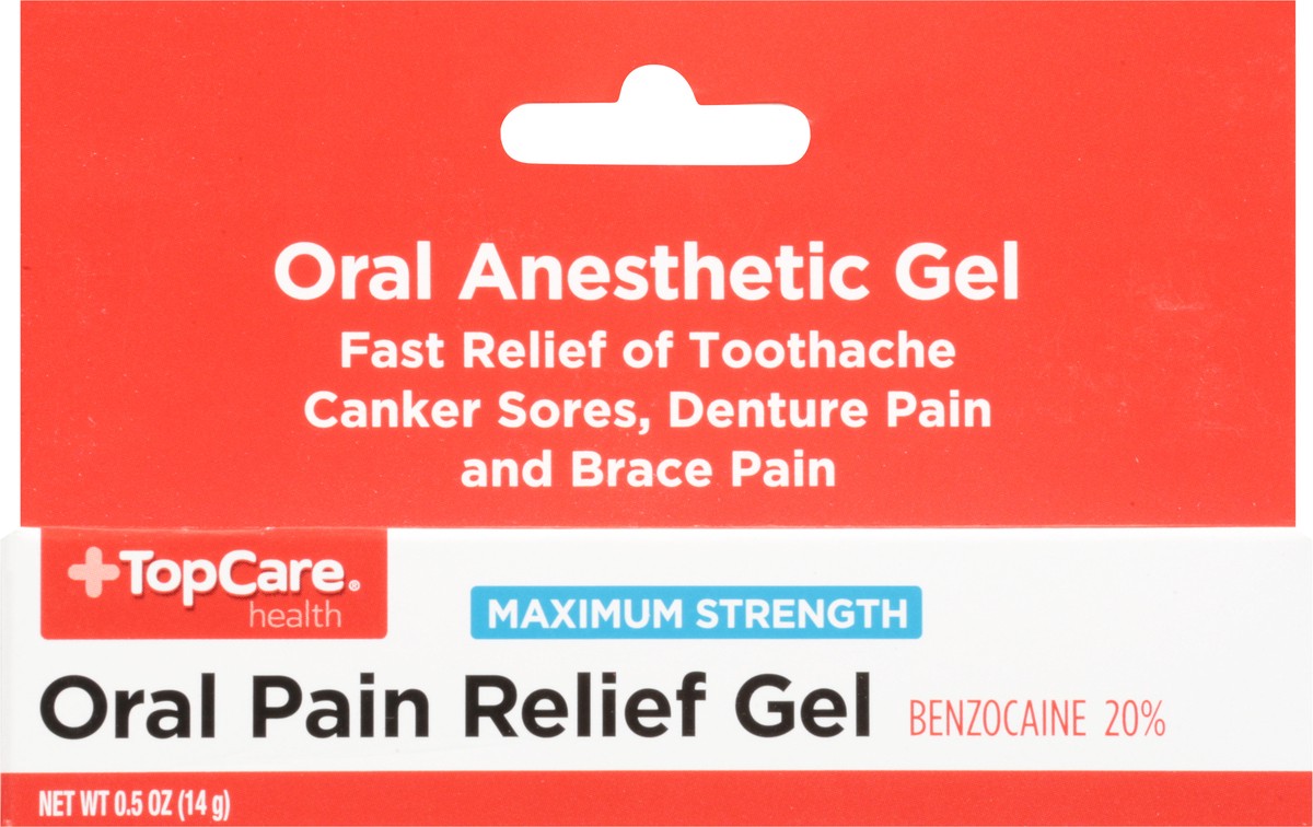 slide 8 of 10, TopCare Health Gel Maximum Strength Oral Pain Relief 0.5 oz, 0.5 oz