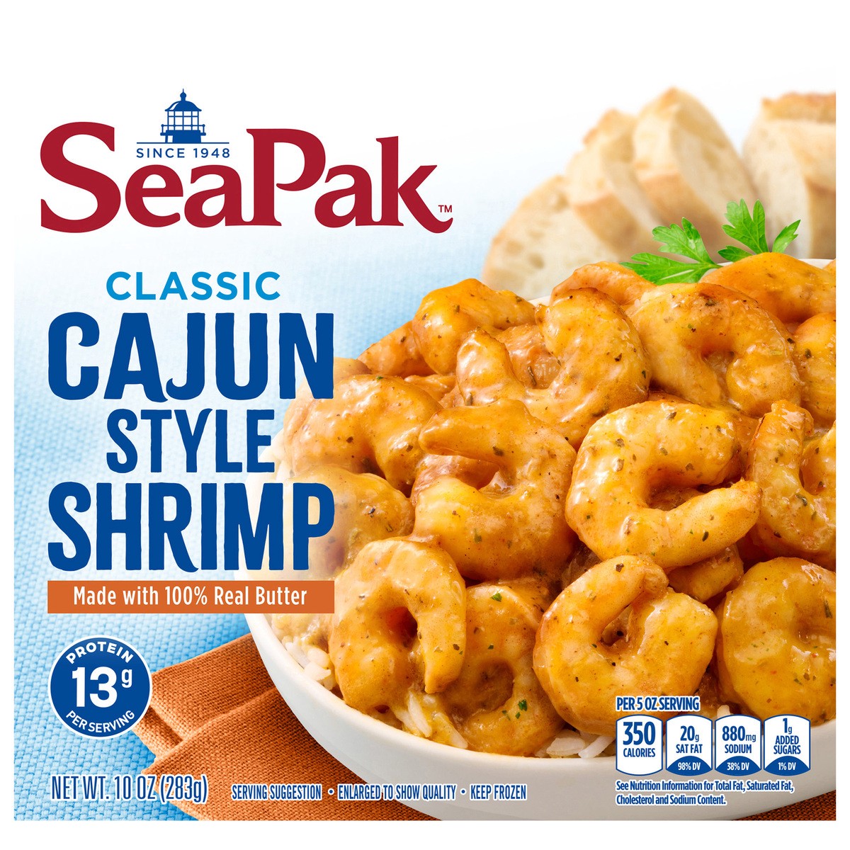 slide 1 of 11, SeaPak Shrimp, Classic Cajun Style, 10 oz