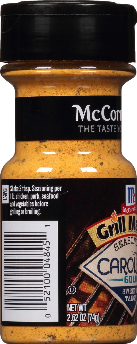 slide 3 of 7, McCormick Grill Mates Carolina Gold Seasoning 2.62 oz. Shaker, 2.62 oz