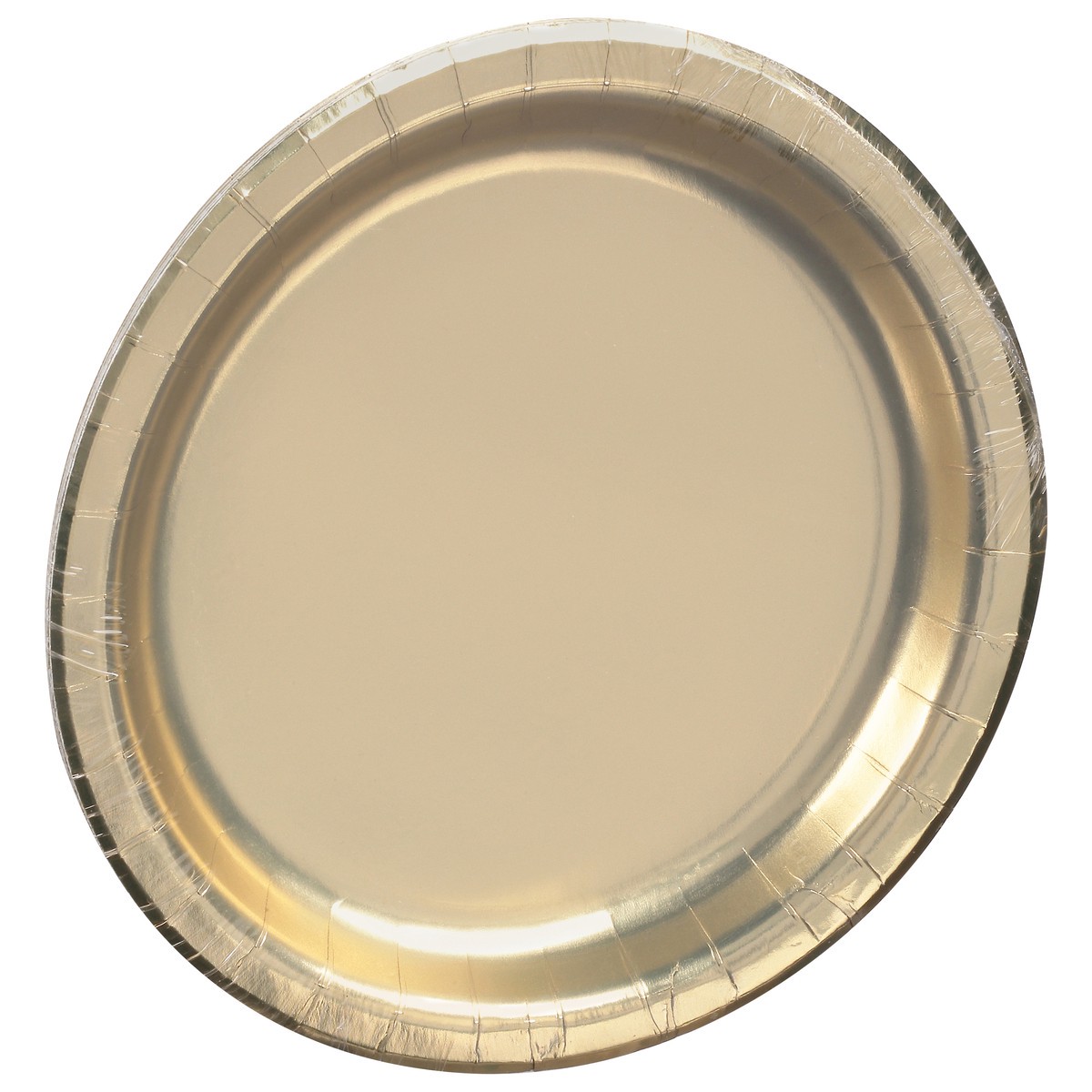 slide 3 of 10, Touch of Color Gold Plates 8 ea, 8 ct