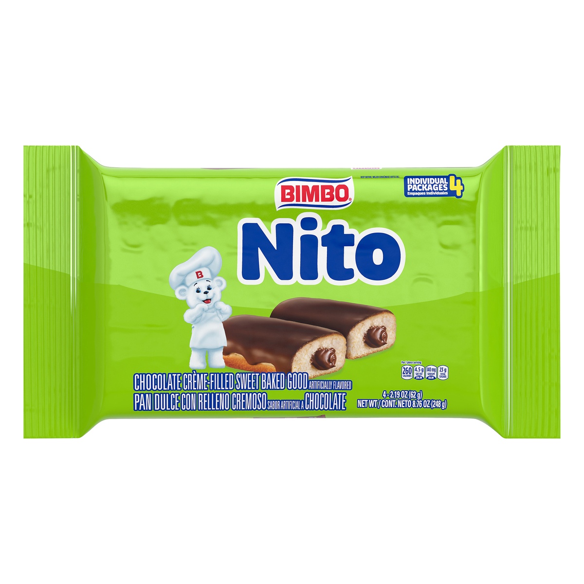 slide 1 of 1, Bimbo Nito Chocolate Creme Filled Cakes 4 Pack 8.76 Oz, 8.74 oz