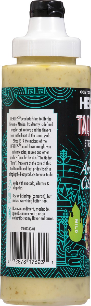 slide 7 of 9, HERDEZ TAQUERIA STREET SAUCE Avocado Cilantro Mild, 9 oz