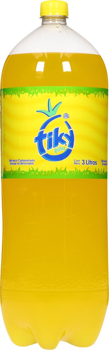slide 10 of 14, Tiky Pina Carbonated Pineapple Flavor Soft Drink 3 l, 101 fl oz