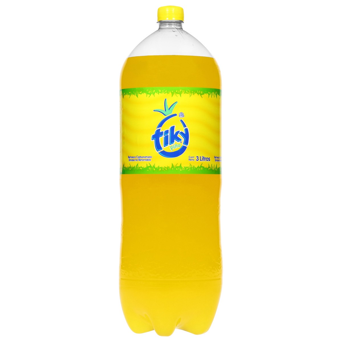 slide 13 of 14, Tiky Pina Carbonated Pineapple Flavor Soft Drink 3 l, 101 fl oz