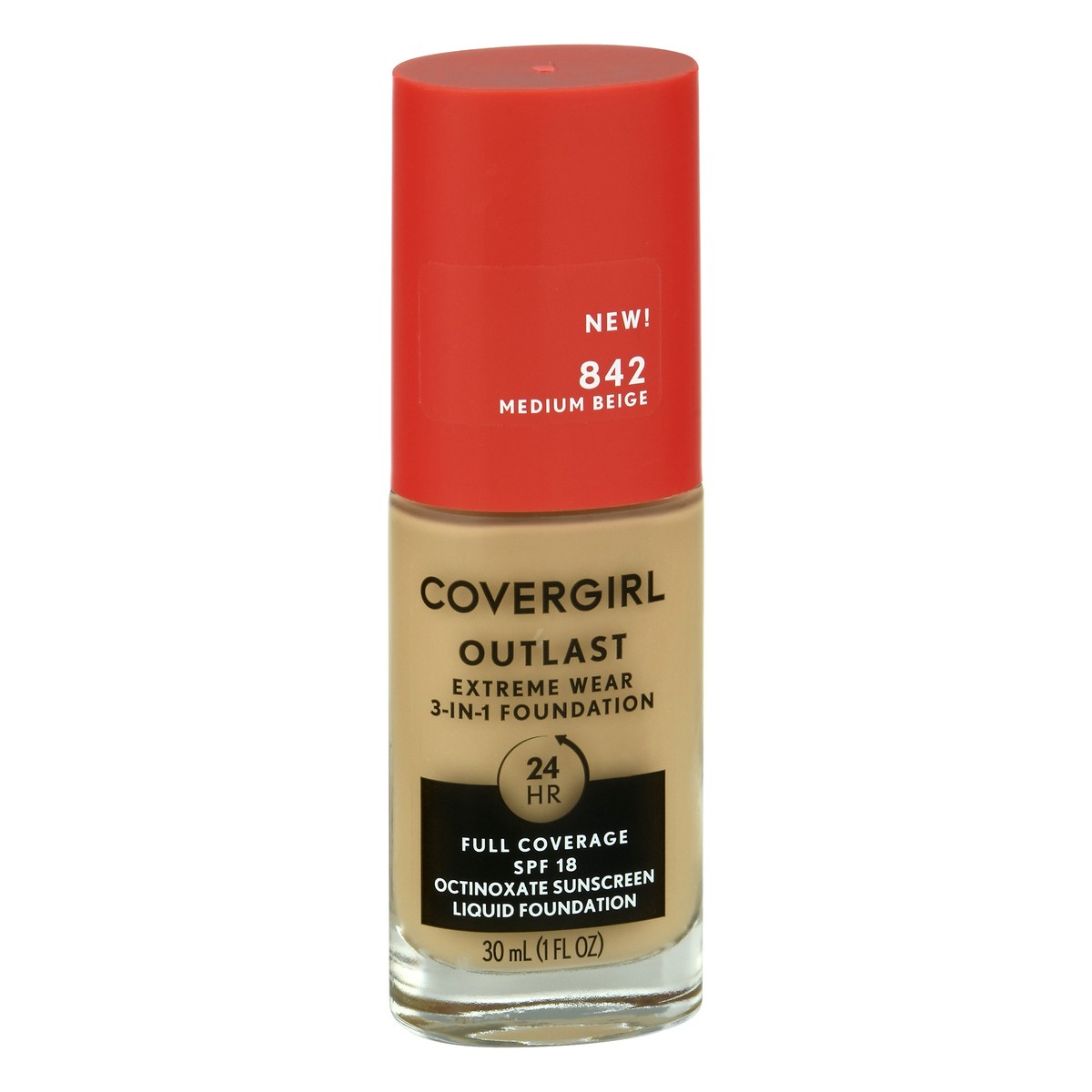 slide 11 of 12, Covergirl Outlast 3-in-1 Extreme Wear Medium Beige 842 Foundation 30 ml, 30 ml