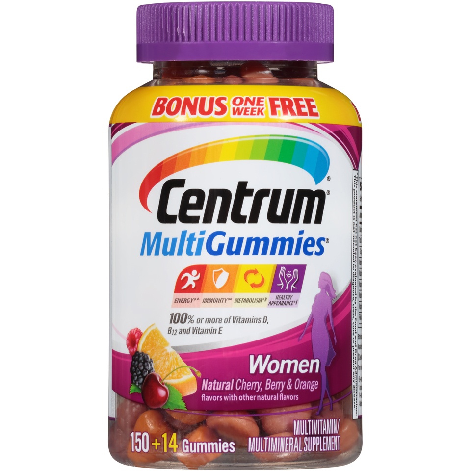 slide 1 of 1, Centrum Womens Multi Vitamin Gummies, 164 ct