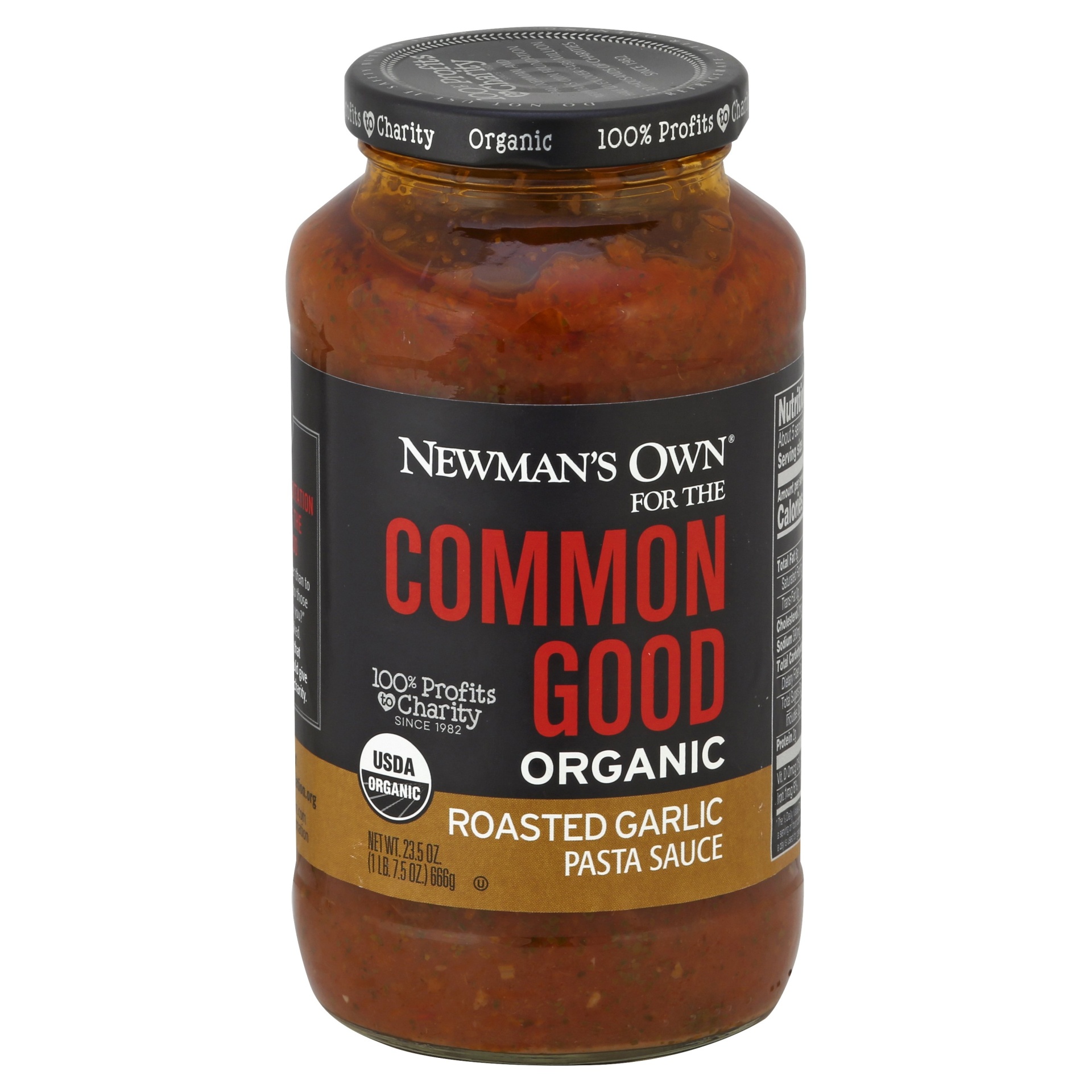 slide 1 of 4, Newman's Own For The Common Good Organic Pasta Sauce Roasted Garlic, 23.5 oz