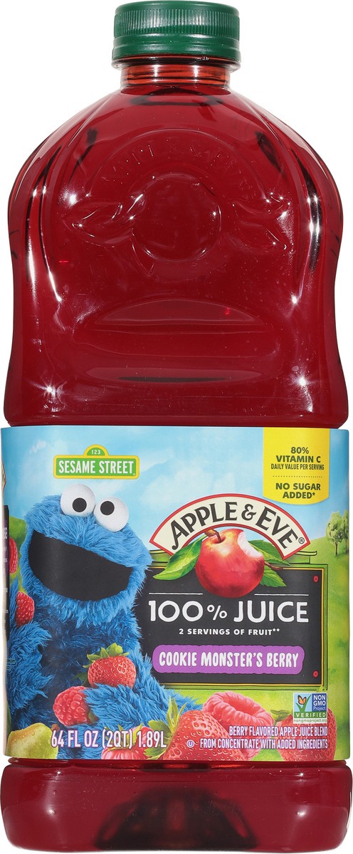 slide 6 of 9, Apple & Eve Cookie Monster's Berry 100% Juice 64 fl oz, 64 fl oz