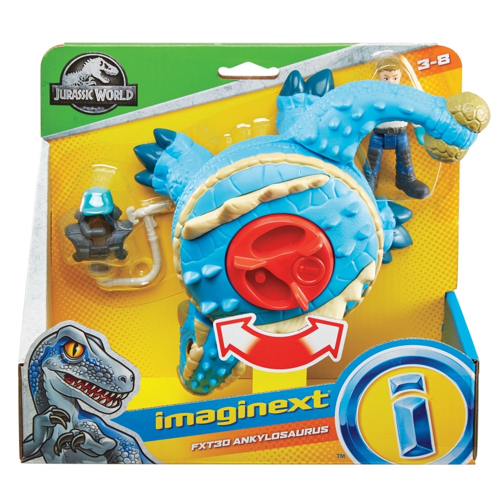 slide 1 of 1, Fisher-Price Imaginext Jurassic World Ankylosaurus & Action Figure Set, 1 ct