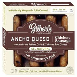Gilbert's Ancho Queso Chicken Sausage Links, 10 oz.