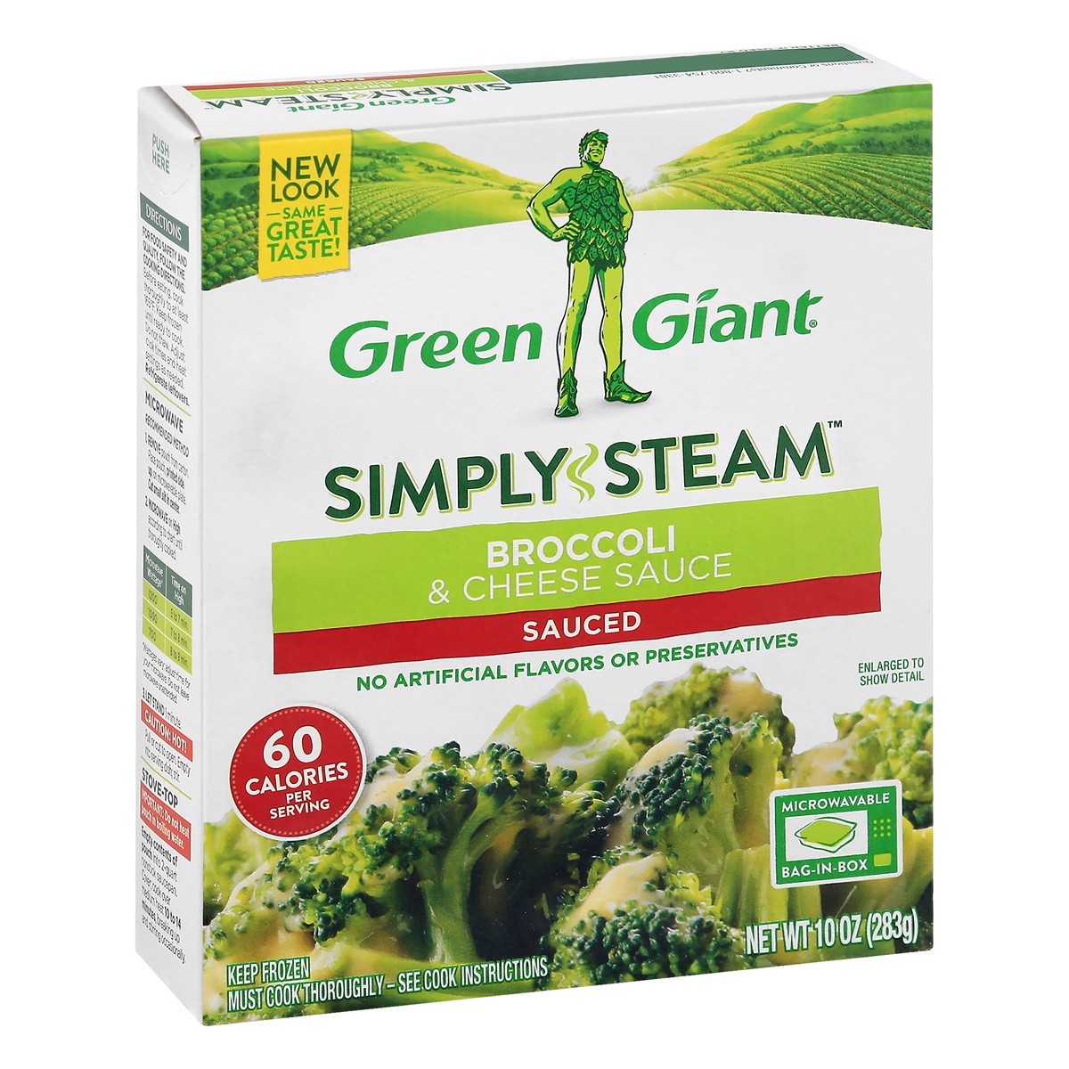slide 5 of 9, Green Giant Simply Steam Sauced Broccoli & Cheese Sauce, 10 oz