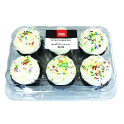 Cub Bakery 6 Ct Chocolate Fudge Cupcakes Chocolate Chips, 1 Each