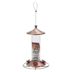 Perky-Pet Copper Glass Tube Hummingbird Feeder
