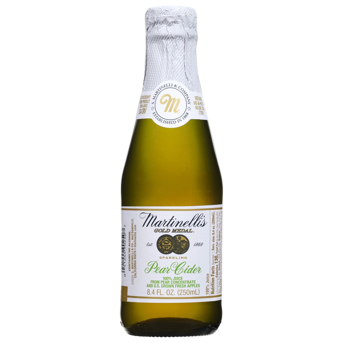 slide 1 of 4, Martinelli's Gold Medal Sparkling Pear Cider 8.4 fl oz, 8.4 fl oz