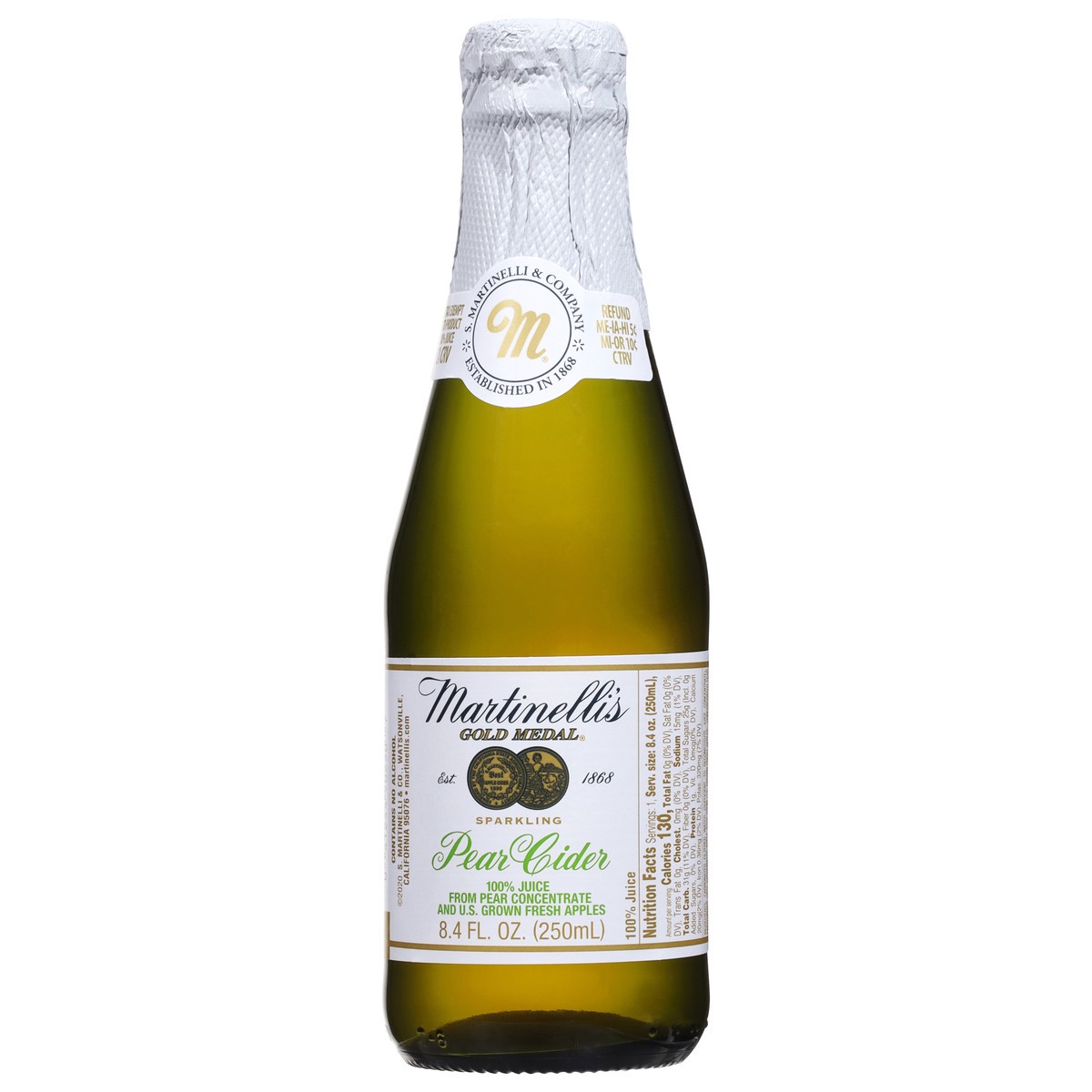 slide 3 of 4, Martinelli's Gold Medal Sparkling Pear Cider 8.4 fl oz, 8.4 fl oz