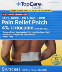 TopCare Health Maximum Strength Pain Relief Patch - 5 ea