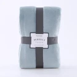 Berkshire Blanket Berkshire Perfect Touch Blanket K Blue Stencil